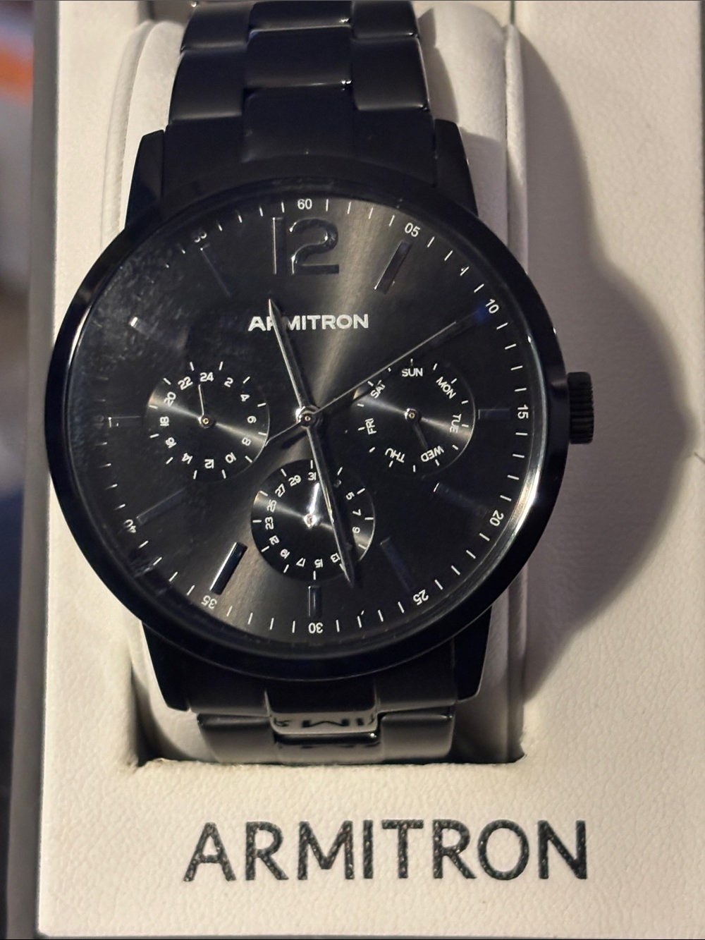 Armitron Men's All-Black Stainless Steel Chronograph Watch